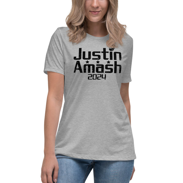 Justin Amash 2024 Women's Relaxed T-Shirt - Proud Libertarian - Libertarian Frontier