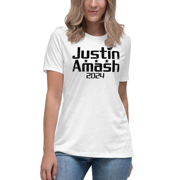 Justin Amash 2024 Women's Relaxed T-Shirt - Proud Libertarian - Libertarian Frontier