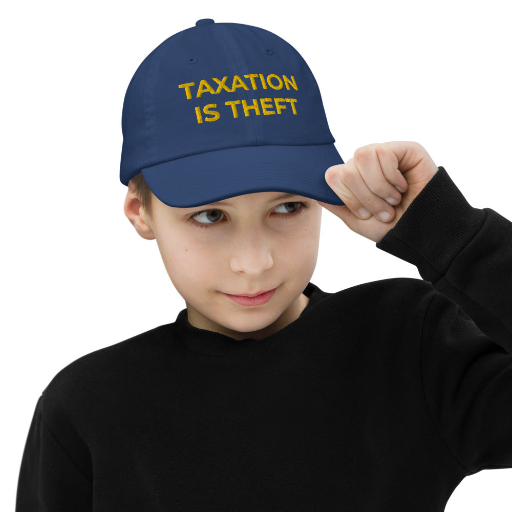 Taxation is Theft Youth baseball cap - Proud Libertarian - Proud Libertarian